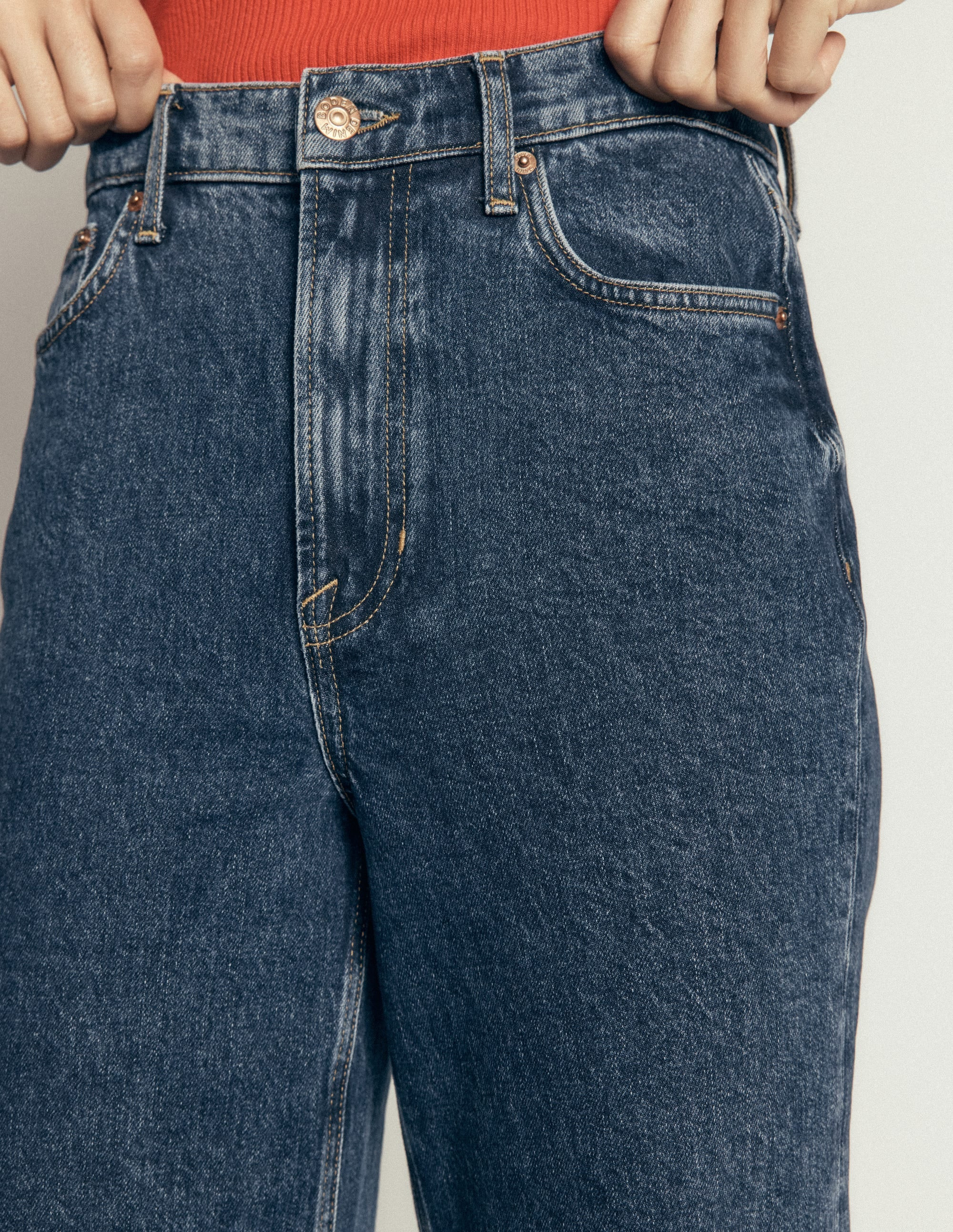 High Rise Column Leg Jeans-Dark Vintage | Boden (US)