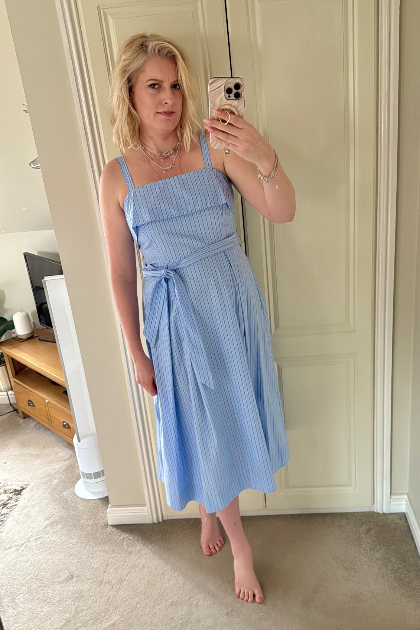 Hi everyone! I found this cute cami cotton spring/summer dress. I love the flattering fit & flare fit & it’s such a pretty blue colour. You could wear it with heels, slides or sandals for day look or evening. Also available in tall. 

U.K. blogger, Marks & Spencer , midsize, over 40, M&S  



#LTKuk #LTKsummer #LTKdresses