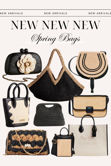 New spring bags!!
Back bags, neutral bags, straw bags, tote bags, cross body bags, clutches, Coach bag, Chloe bag, Target bag 

#LTKSpringSale #LTKitbag #LTKfindsunder100