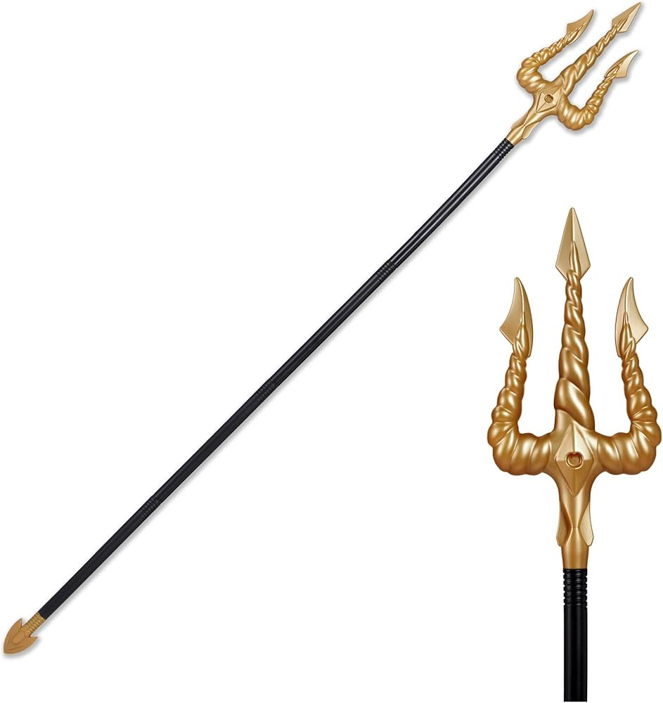 Spooktacular Creations Halloween Staff, Gold Trident Cane, Golden King Pitchfork Spear, Toy Prop ... | Amazon (US)