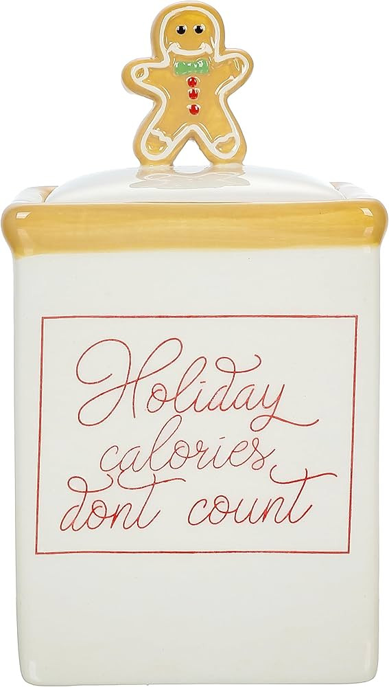 Stephanie Imports Holiday Calories Don't Count - Christmas Themed Winter Holiday Ceramic Cookie J... | Amazon (US)