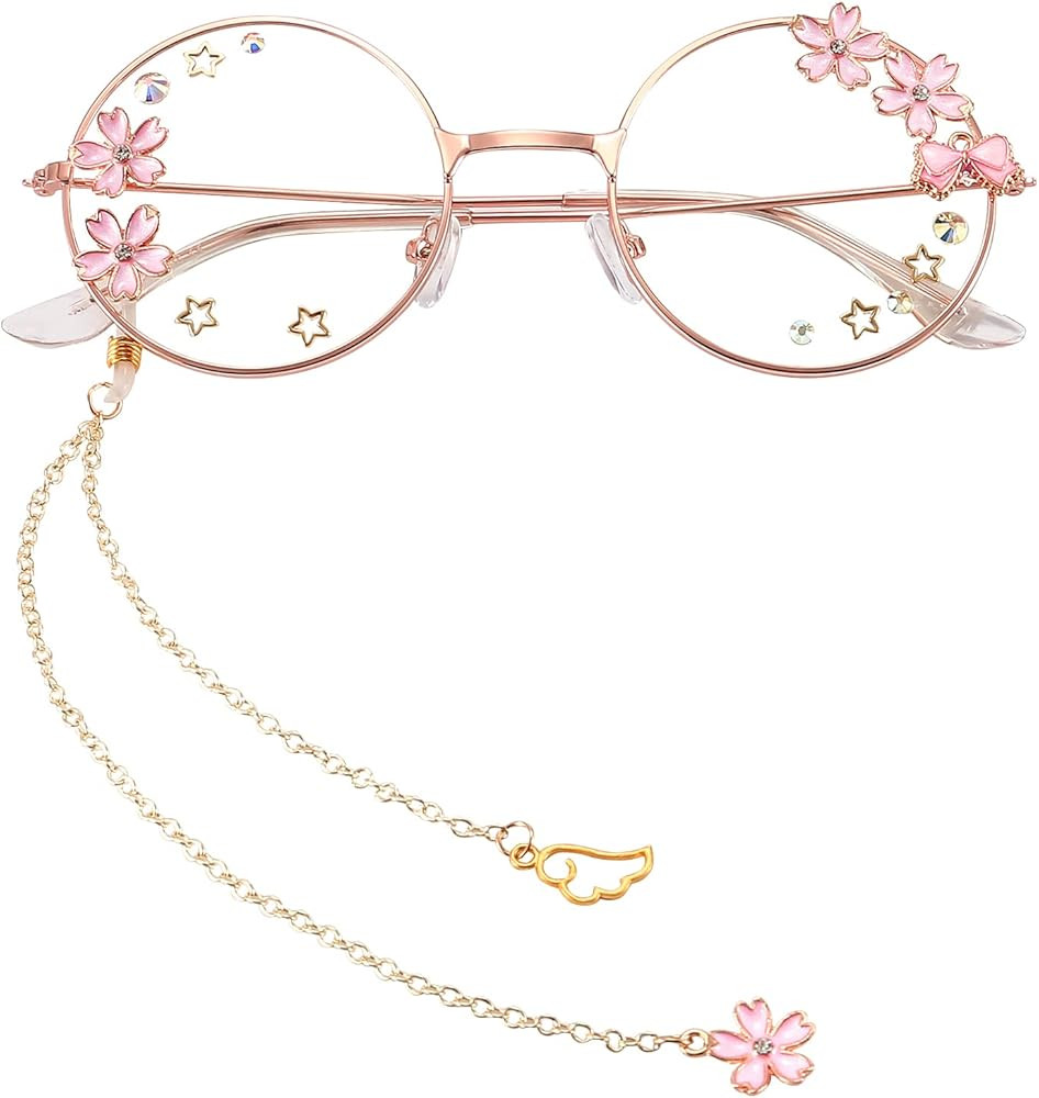 Dollger Gafas retro redondas con filtro de luz azul, lentes transparentes sin prescripci\u00f3n p... | Amazon (US)