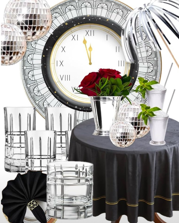 Get ready to ring in the New Year with our elegant party essentials! From shimmering gold foil curtains to stylish table settings, find everything you need to celebrate the night of the year. #NewYearsEve #PartyDecor

#LTKHoliday #LTKHome #LTKFindsUnder50