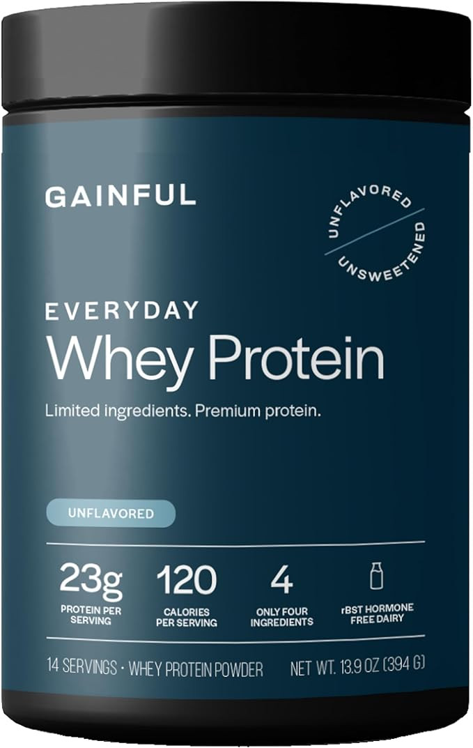 Gainful Everyday Whey Protein Powder, 23g Protein per Serving, Unflavored, Supports Muscle Growth... | Amazon (US)
