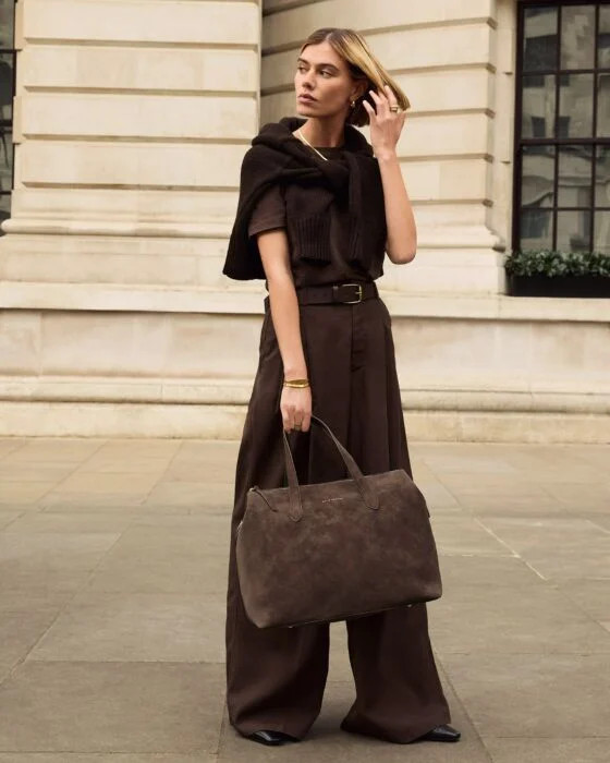 Milan Suedette Cabin Bag in Chocolate | Katie Loxton Ltd. (UK)