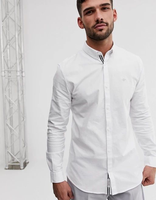 River Island slim oxford shirt in white | ASOS US