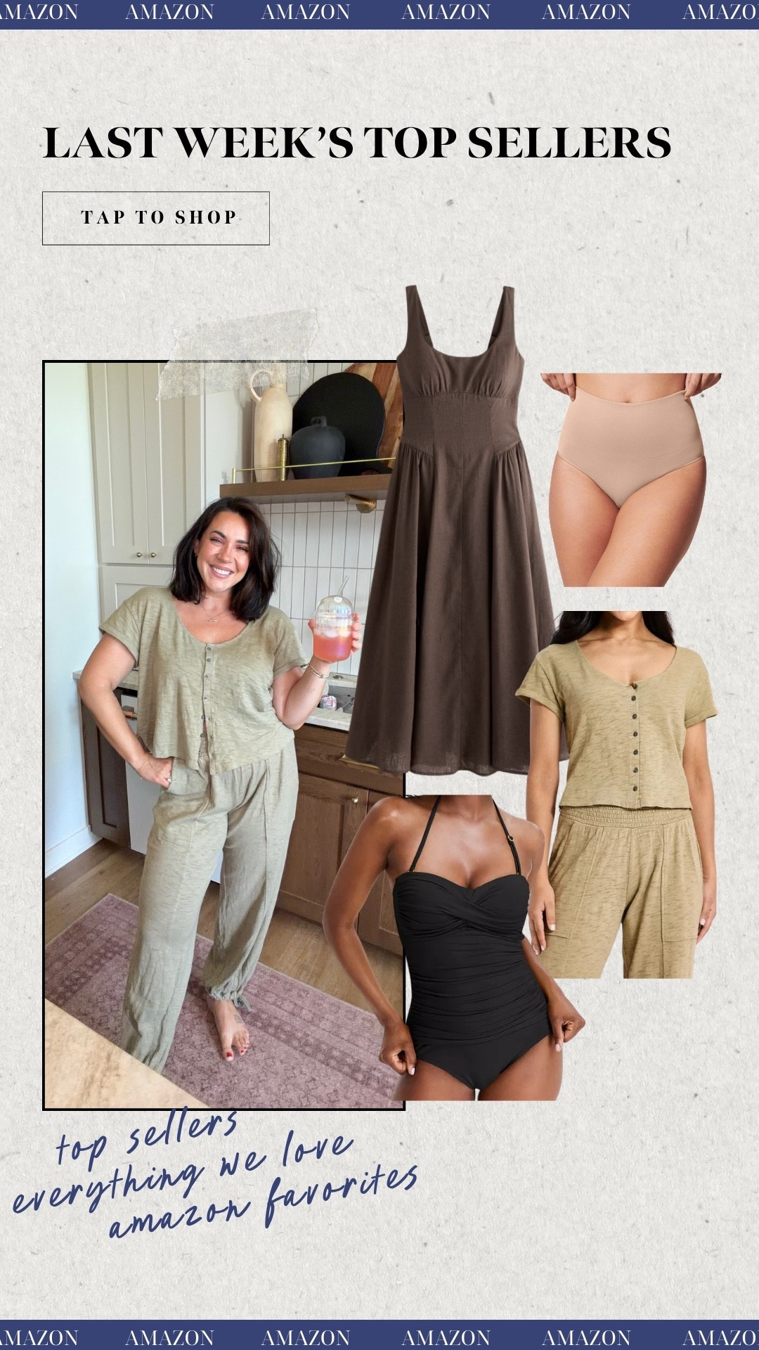Last weeks top sellers! Abercrombie bra free maxi dress, shaping undies, the best slimming one piece suit, and target set! 
Size L top, M bottom
M dress

#LTKMidsize #LTKSeasonal #LTKootd