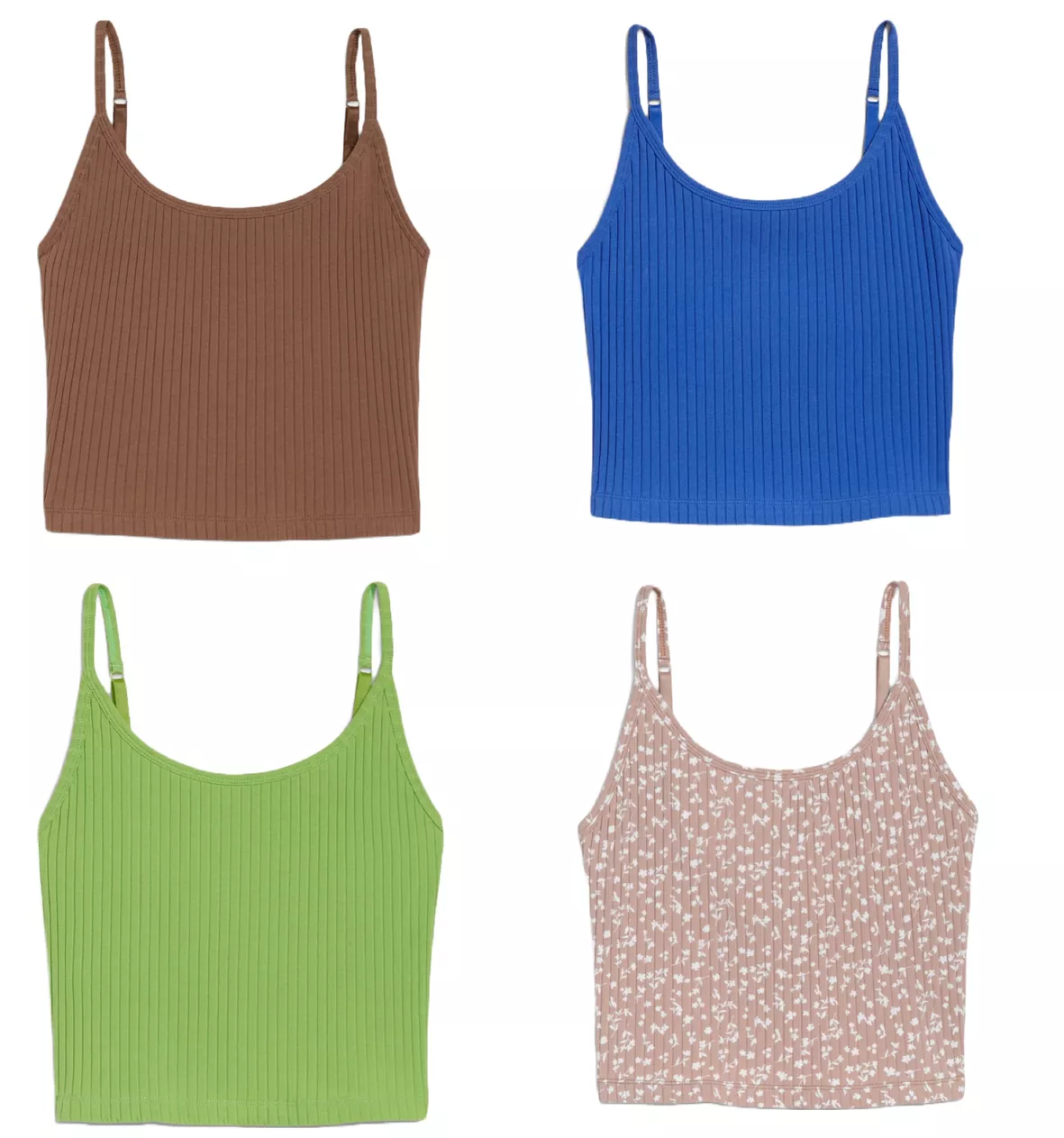 Buy Ribbed Strappy Tank Top