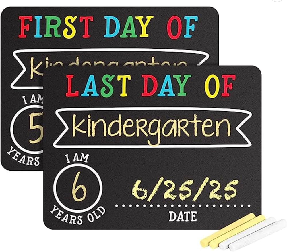 Pearhead Photosharing Chalkboard Signs, Perfect to Commemorate the First and Last Day of School, ... | Amazon (US)