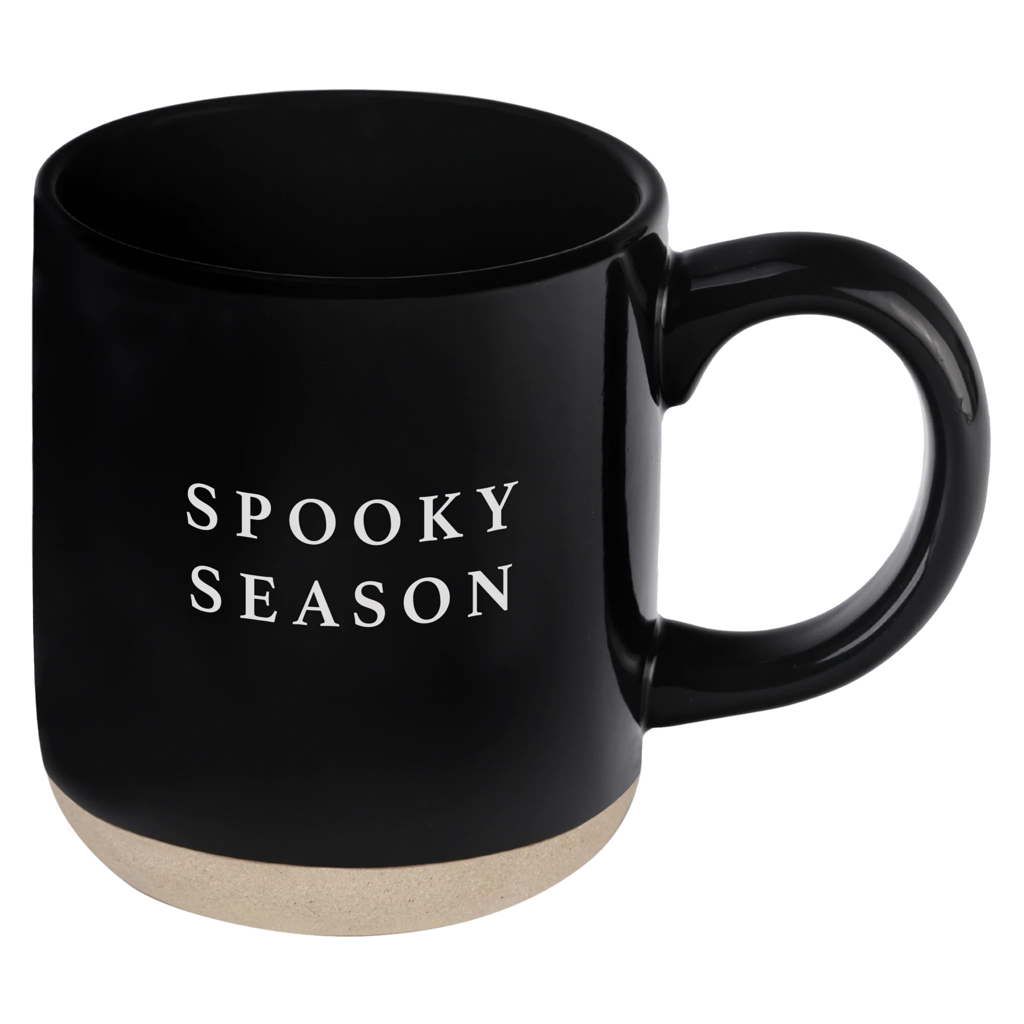 Spooky Season 14oz. Black Stoneware Coffee Mug | Sweet Water Decor, LLC