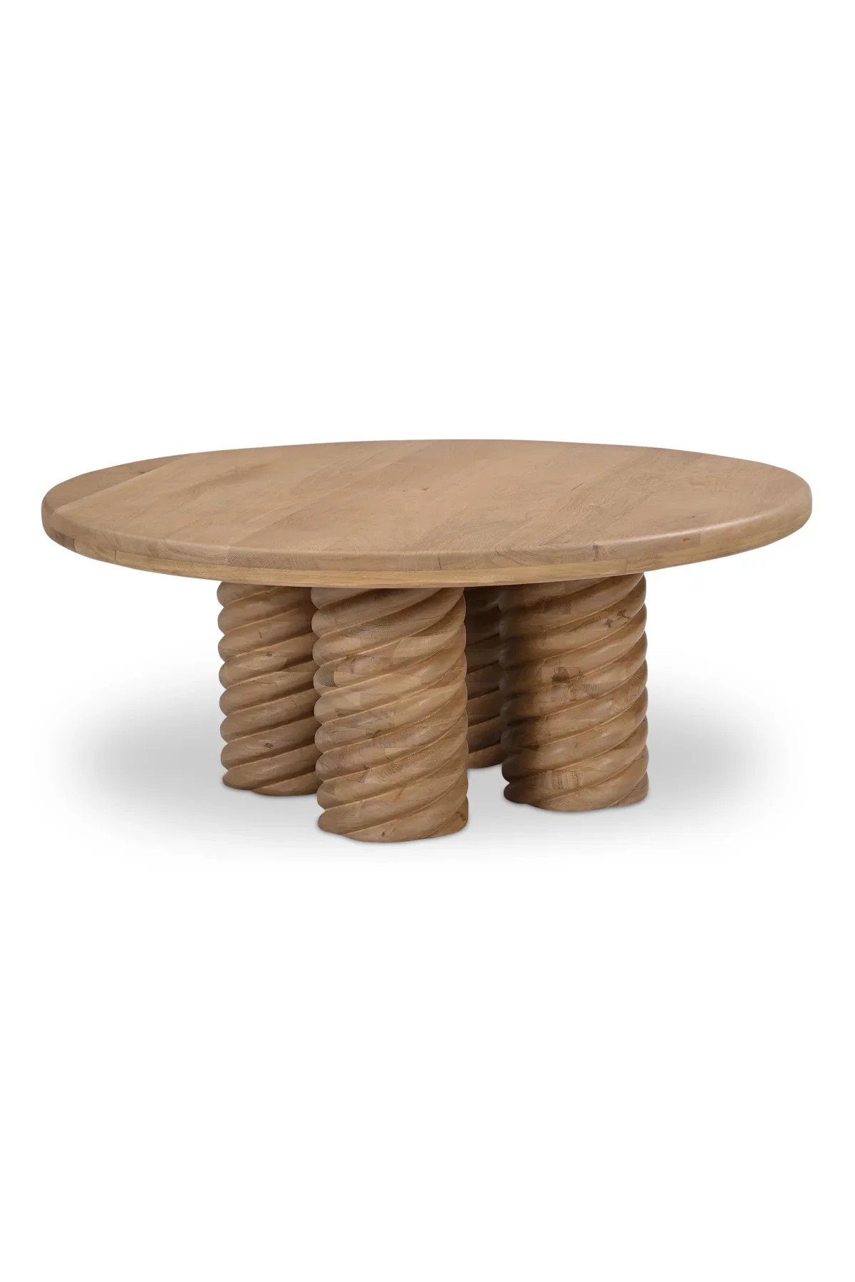 Treccia Round Coffee Table - Oak | THELIFESTYLEDCO