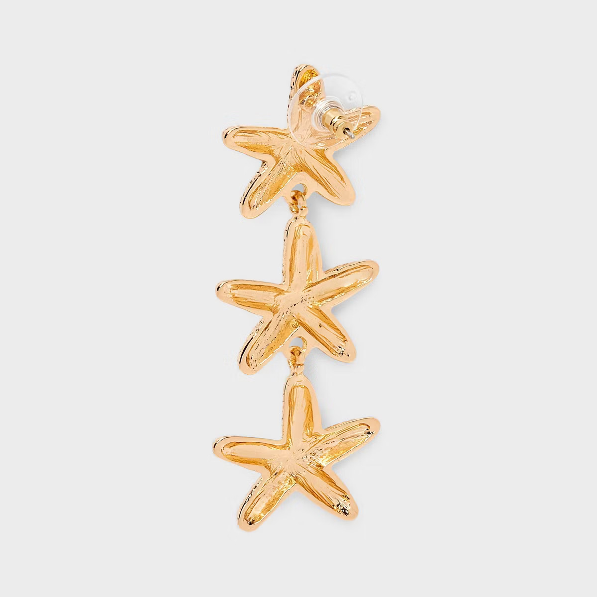 Starfish Linear Triple Drop Earrings - A New Day™ Gold | Target