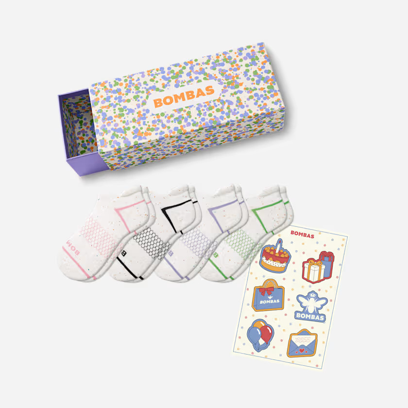 Women's Confetti Ankle Sock 4-Pack Gift Box | Bombas