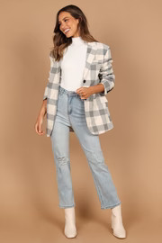 Zara Blazer - Cream Check | Petal & Pup (US)