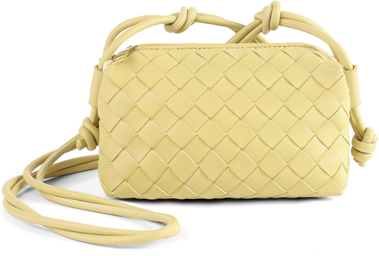 Woven Crossbody Bags For Women, Small Handmade Purse Clutch Shoulderbag Handbag, Zipper Closure | Amazon (US)