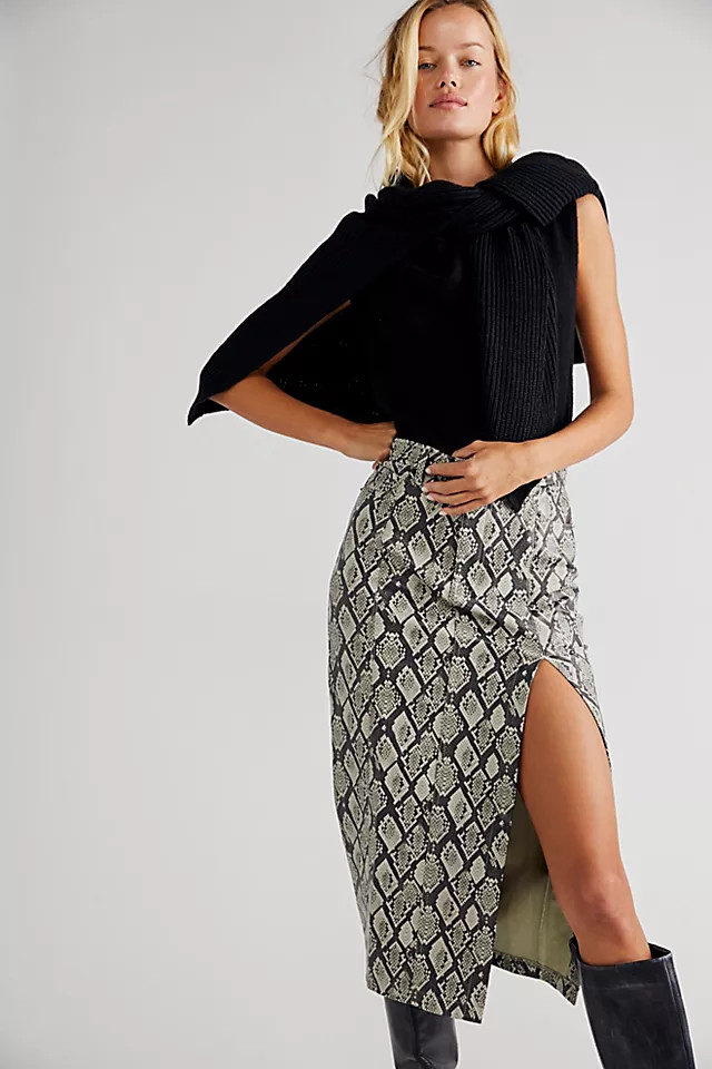Calgary Vegan Midi Skirt | Free People (Global - UK&FR Excluded)