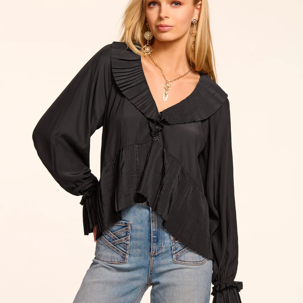 Jacklyn V-Neck Long Sleeve Blouse | Ramy Brook