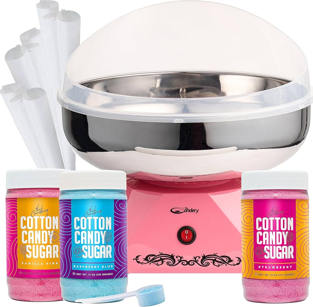 The Candery Cotton Candy Machine with Stainless Steel Bowl 2.0 and Floss Bundle- Flossing Sugar F... | Amazon (CA)