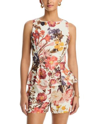 Aqua Floral Sleeveless Top - Exclusive | Bloomingdale's (US)