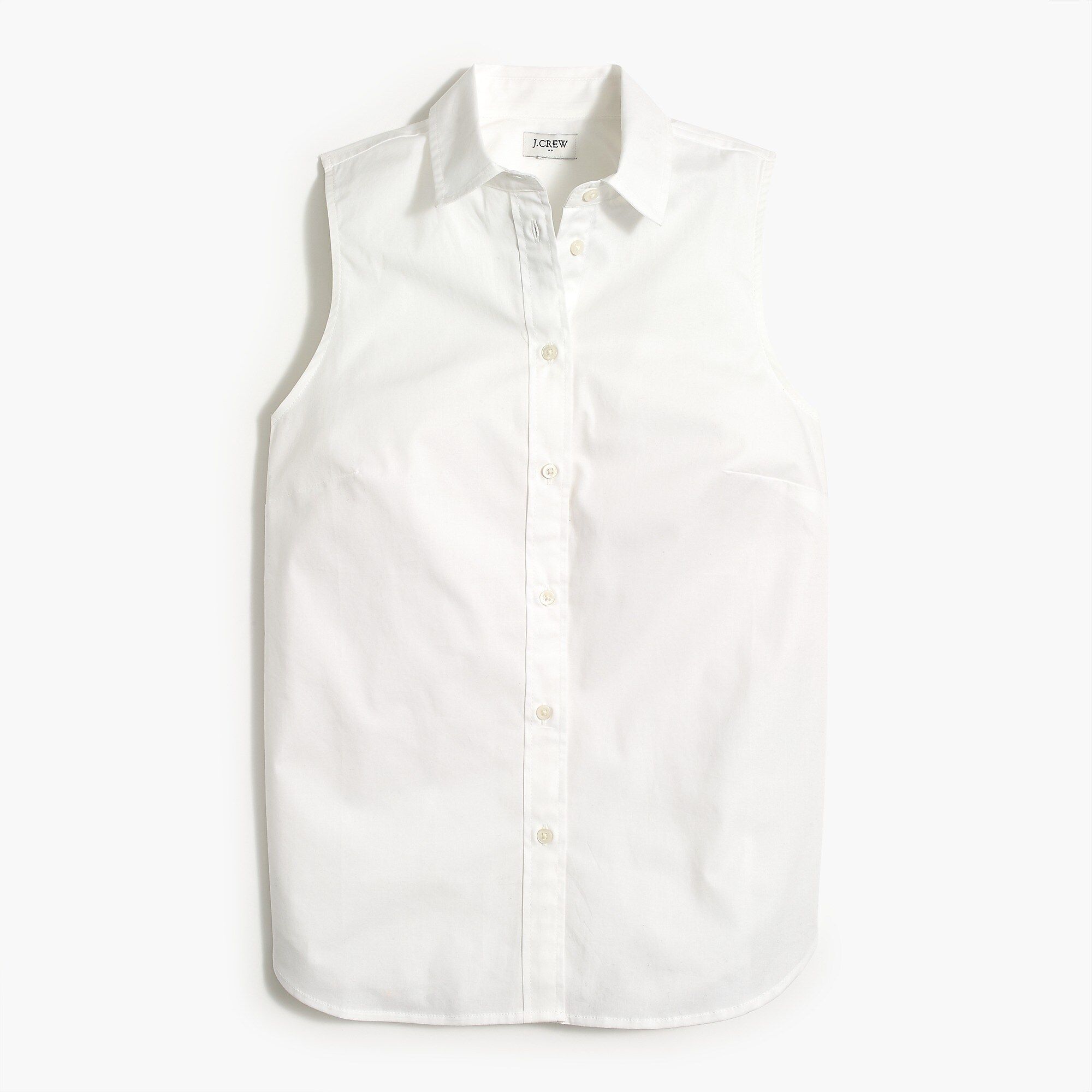 Petite sleeveless cotton poplin shirt in signature fit | J.Crew Factory