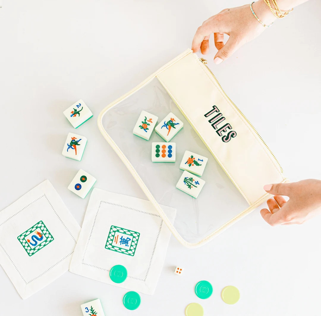 Mahjong Tile Bag Custom Pouch for Mahjong Gift Pouch for Tile Organization Storage Zipper Bag Til... | Etsy (US)