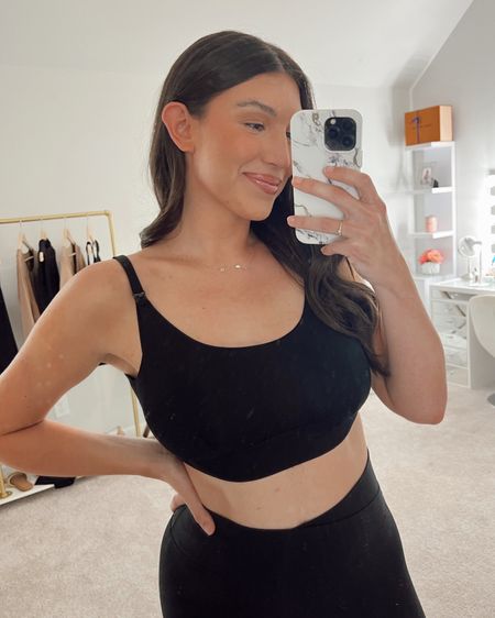 The “everything bra” in black is such a great basic! Ultra comfortable, supportive and fits tts! I’m wearing an XL and am typically a 38DD

Nursing bra, pumping bra, breastfeeding bra, new mommy, new mom style

#LTKmidsize #LTKstyletip #LTKbaby