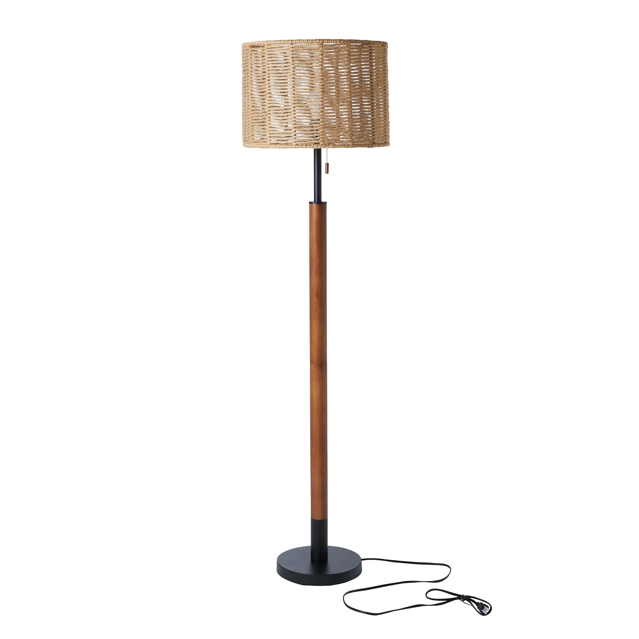 Better Homes & Gardens 60" Rope Jute Shade Floor Lamp, Brown | Walmart (US)