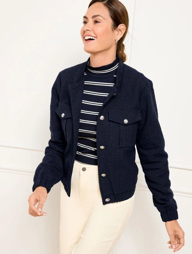 Tweed Bomber Jacket | Talbots