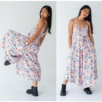 Tropical Hawaiian Print Capri Style Jumpsuit With Pockets One Size Fits Xs-M | Etsy (US)