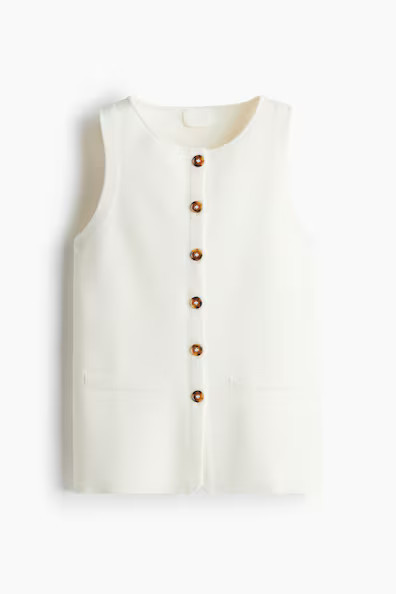 H & M - Fine-Knit Vest - Beige | H&M (US + CA)