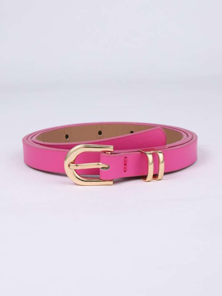 Vrouwen Vierkante gesp Leren riem Voor Jurken , In de mode Dun Taille Riemen Voor Dagelijks gebru... | SHEIN