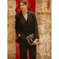 Kiss Lock Purse, Retro Leather Bag, Minimalistic & Timeless Design, Gift For Her, Shoulder Clutch Black | Etsy (US)