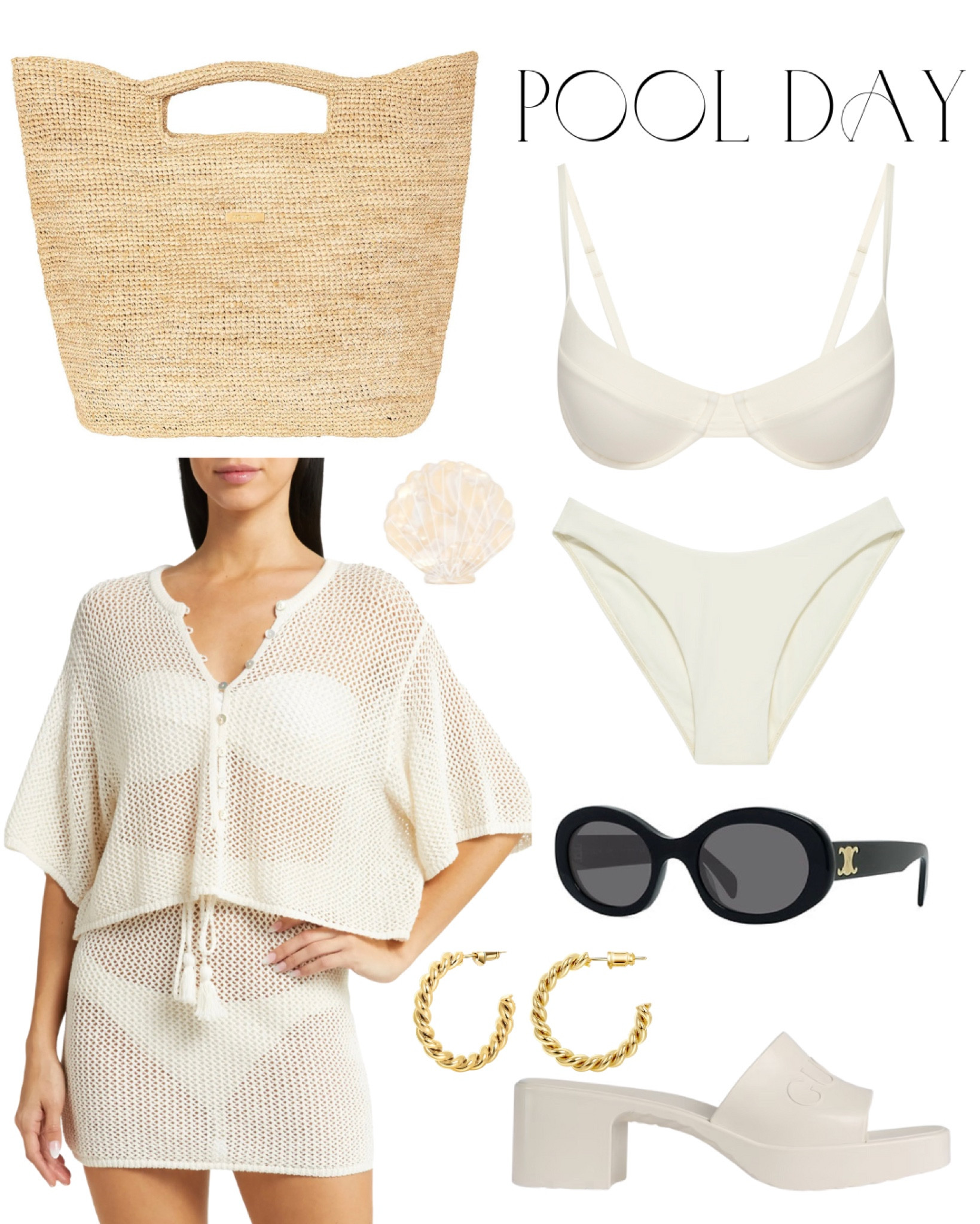 Pool day // beach day // swimwear // swim // bikini // white bikini // fishnet coverup // beach coverup // pool coverup // vacation outfit // vacay outfit // beach vacation // Monday Swimwear // L Space 

#LTKswim #LTKSeasonal #LTKstyletip