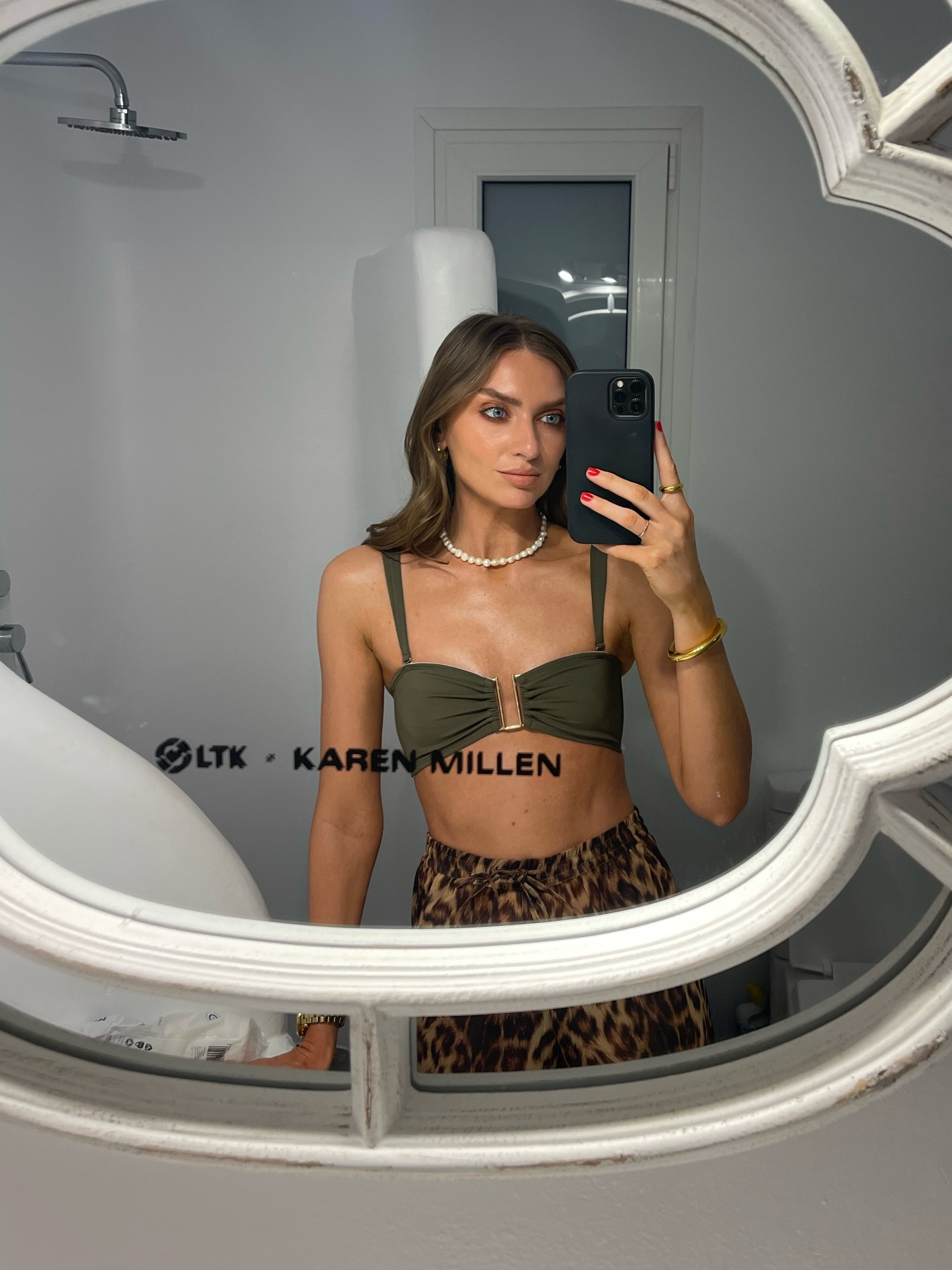 Beach club ready! 
Karen Millen bikini and beach trousers MYKONOS20 for 20% off
 Bondi sands fake tan (2 layers) 

#LTKsummer #LTKeurope #LTKgetaway
