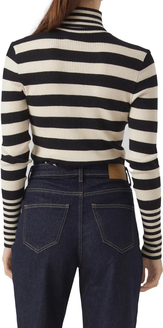 VERO MODA Maxine Stripe Turtleneck Top | Nordstrom | Nordstrom
