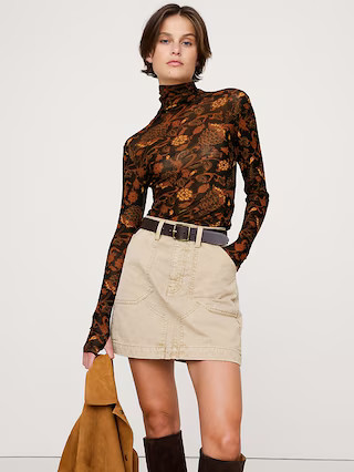 Mesh Turtleneck Top | Banana Republic | Banana Republic (US)