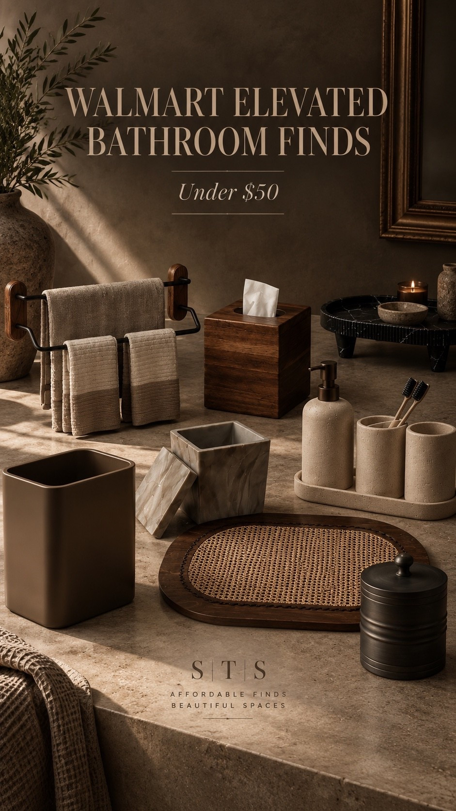 Elevated bathroom decor doesn't have to come with a luxury price tag. These Walmart finds look so much more expensive than they are, and they're an easy way to give your bathroom that warm, designer-inspired feel.

#ltkhome #walmarthome #walmartfinds #bathroomdecor #bathroomstyling #bathroominspo #designerlookforless #luxuryforless #neutralhome #organicmodern #restorationhardwarestyle #homedecor #homefinds #interiordesign #modernhome #bathroomaccessories #homestyle #homeinspiration #ltkcreator #walmartdecor

#LTKHome #LTKdayinmylife