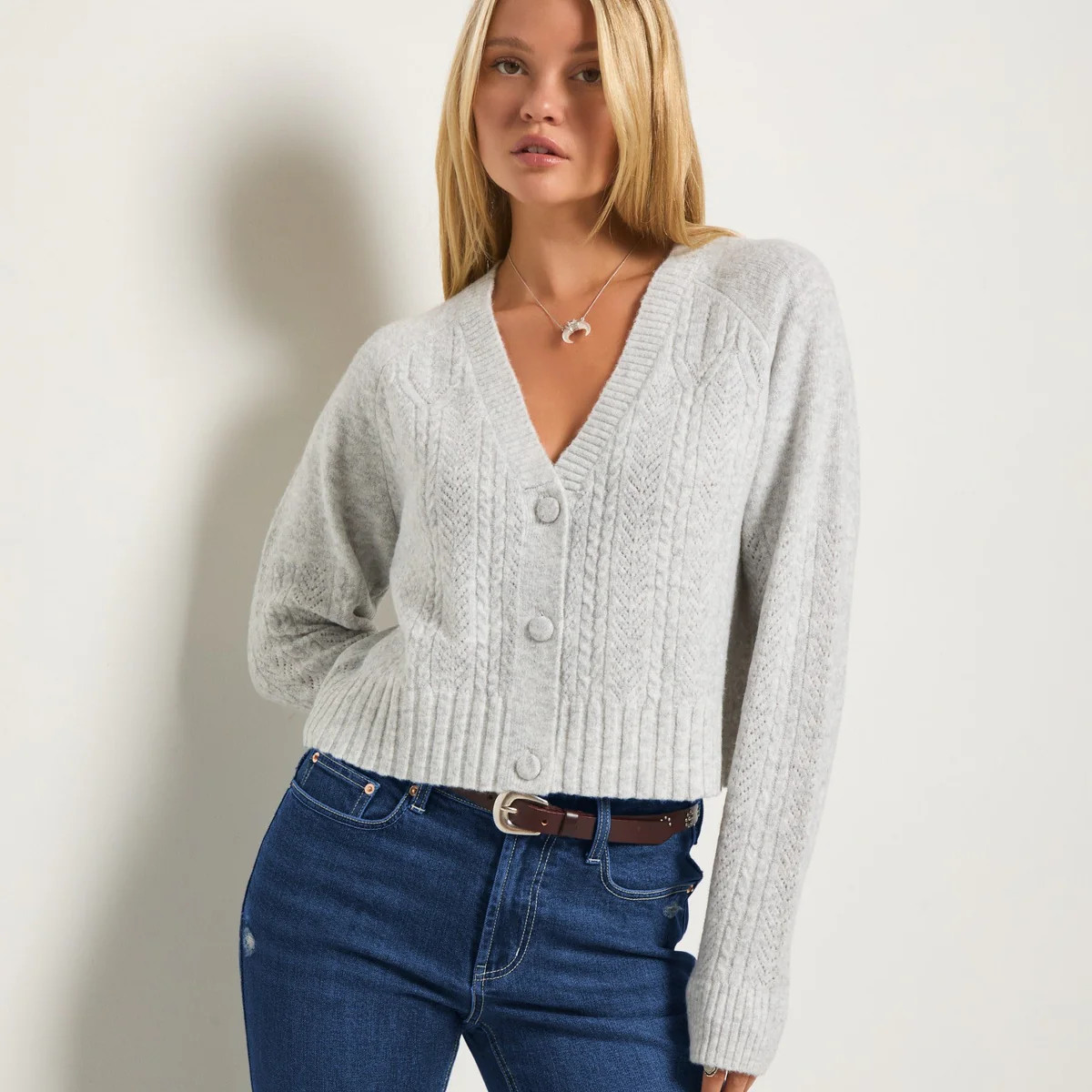 Whisper Pointelle Cardigan | Seventy Eight and Sunny