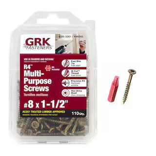 GRK Fasteners #8 x 1-1/2 in. R4 Multi-Purpose Star Drive Flat Head Screw (110 per Pack) 96085 | The Home Depot