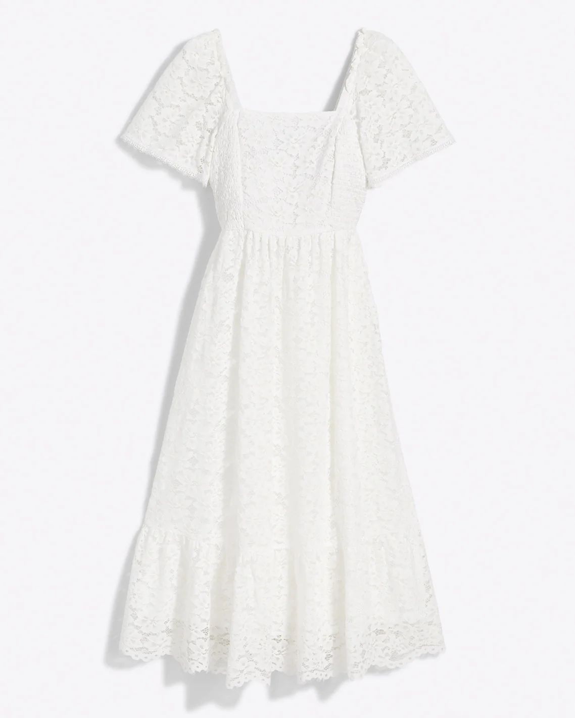 Short Sleeve Carrie Midi Dress in Lace | Draper James (US)