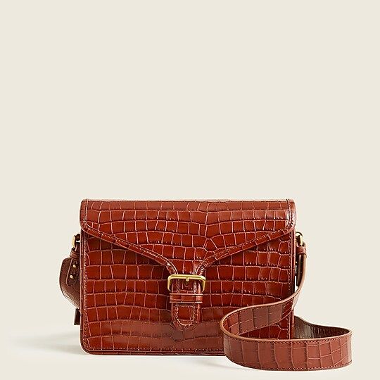 Copenhagen satchel bag in croc-embossed leather | J.Crew US