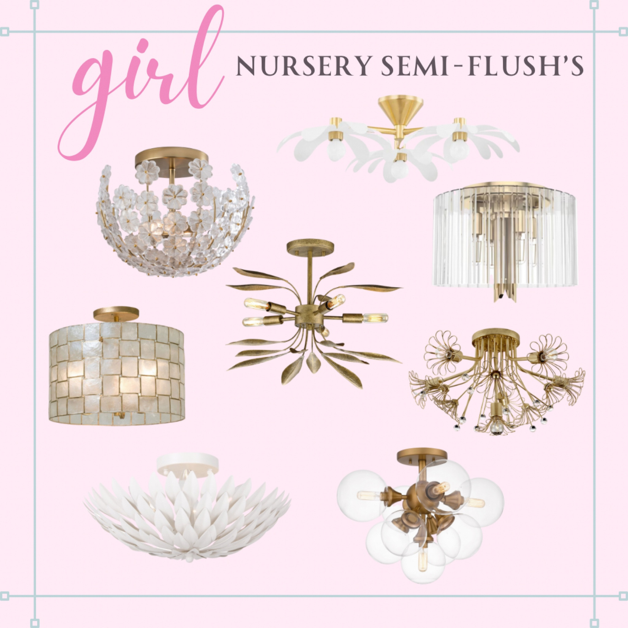 Baby girl nursery ceiling lights! 🩷

Nursery, nursery lighting, baby girl nursery, lighting, ceiling lights 

#LTKbump #LTKbaby #LTKhome