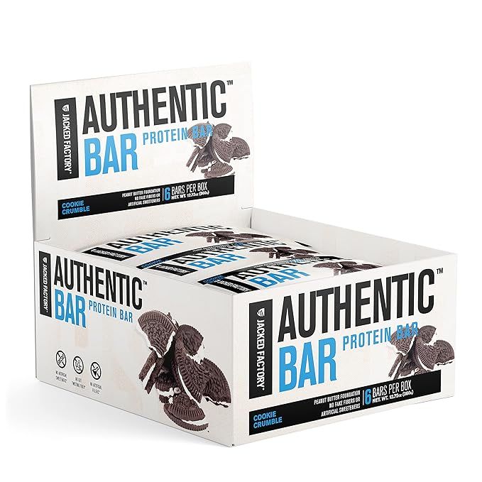 Authentic Bar Cookie Crumble Protein Bars - Tasty Meal Replacement Energy Bars w/ 15g Whey Protei... | Amazon (US)