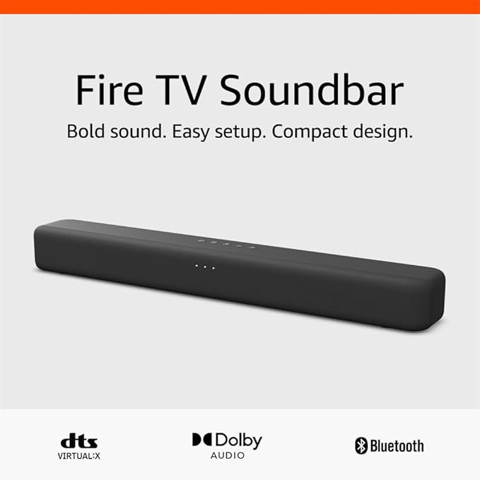 Amazon Fire TV Soundbar, 2.0 speaker with DTS Virtual:X and Dolby Audio, Bluetooth connectivity | Amazon (US)