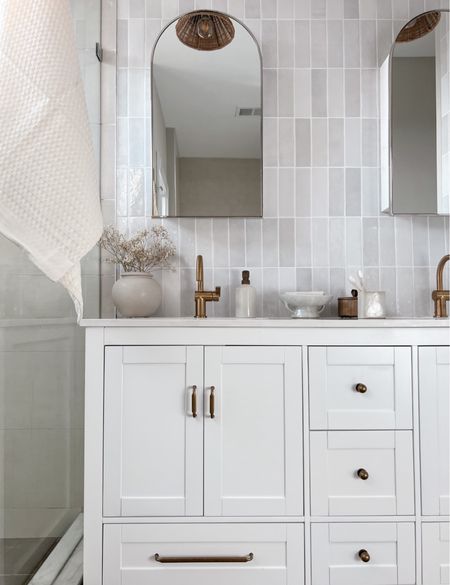 Bright and airy primary bathroom 

#LTKhome