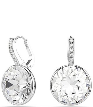 Swarovski Millenia Round Cut Drop Earrings - Silver | Dillard's