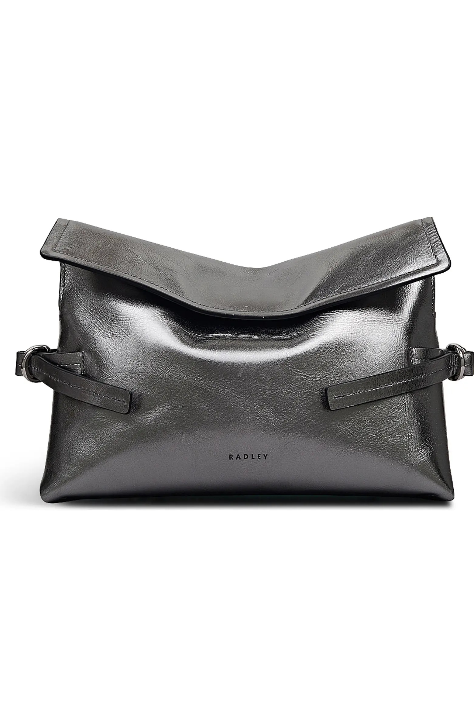 Fleet Street - Metallic Medium Flapover Clutch | Nordstrom