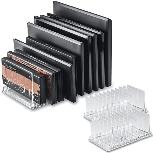 byAlegory (Set of 2) Acrylic Makeup Palette Organizers Removable Dividers | 10 Space Storage Fits... | Amazon (US)