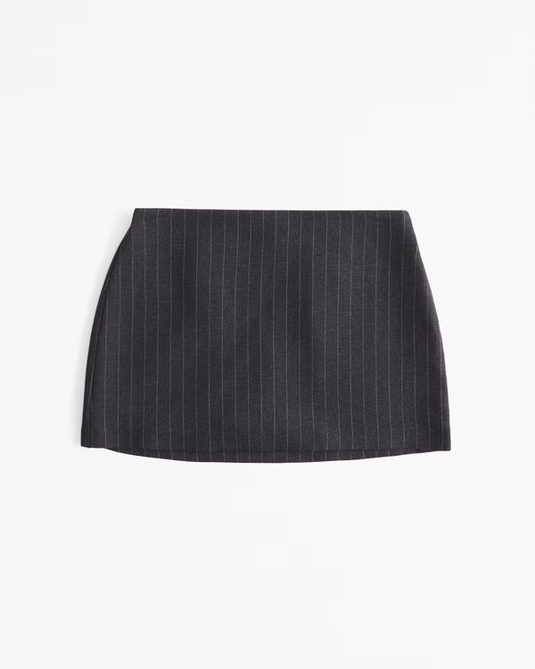 Mid Rise Tailored Mini Skort | Abercrombie & Fitch (US)