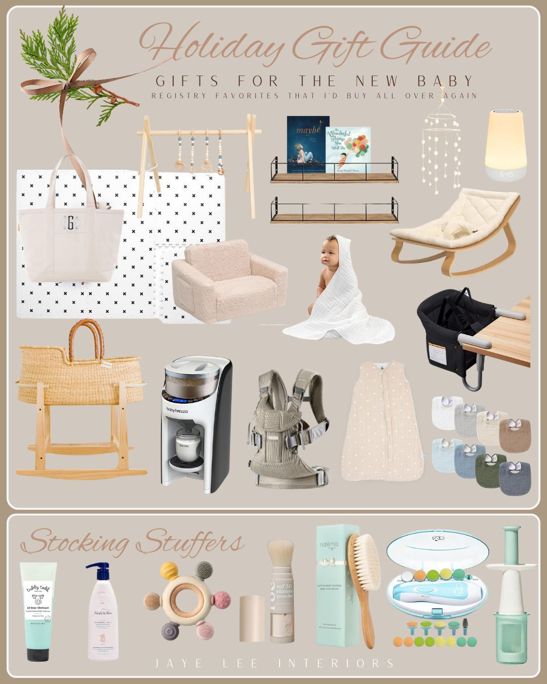 Some of my most loved registry items would make lovely Christmas gifts for the new Baby and parents-to-be. 

Gifts for baby, baby registry must-haves, baby registry recommendations, gifts for new mom, gifts for new parent, baby gift guide, play mat, wall bookshelves, nursery style, nursery decor, baby gear, woven bassinet with stand, moses basket, baby rocker, baby bjorn carrier, bay gym from etsy, stocking stuffers for baby, baby brezza, baby feeding, muslin sleep sack from Little Unicorn, portable high chair, nursery mobile, muslin bath towels for baby, muslin bibs, neutral baby, baby bag, hospital bag, baby lounger, Charlie Crane Paris, Noodle and Boo bath products for baby, kid's sunscreen,  grape cutter, baby nail file 

 #LTKGiftGuide #LTKBaby #LTKBump